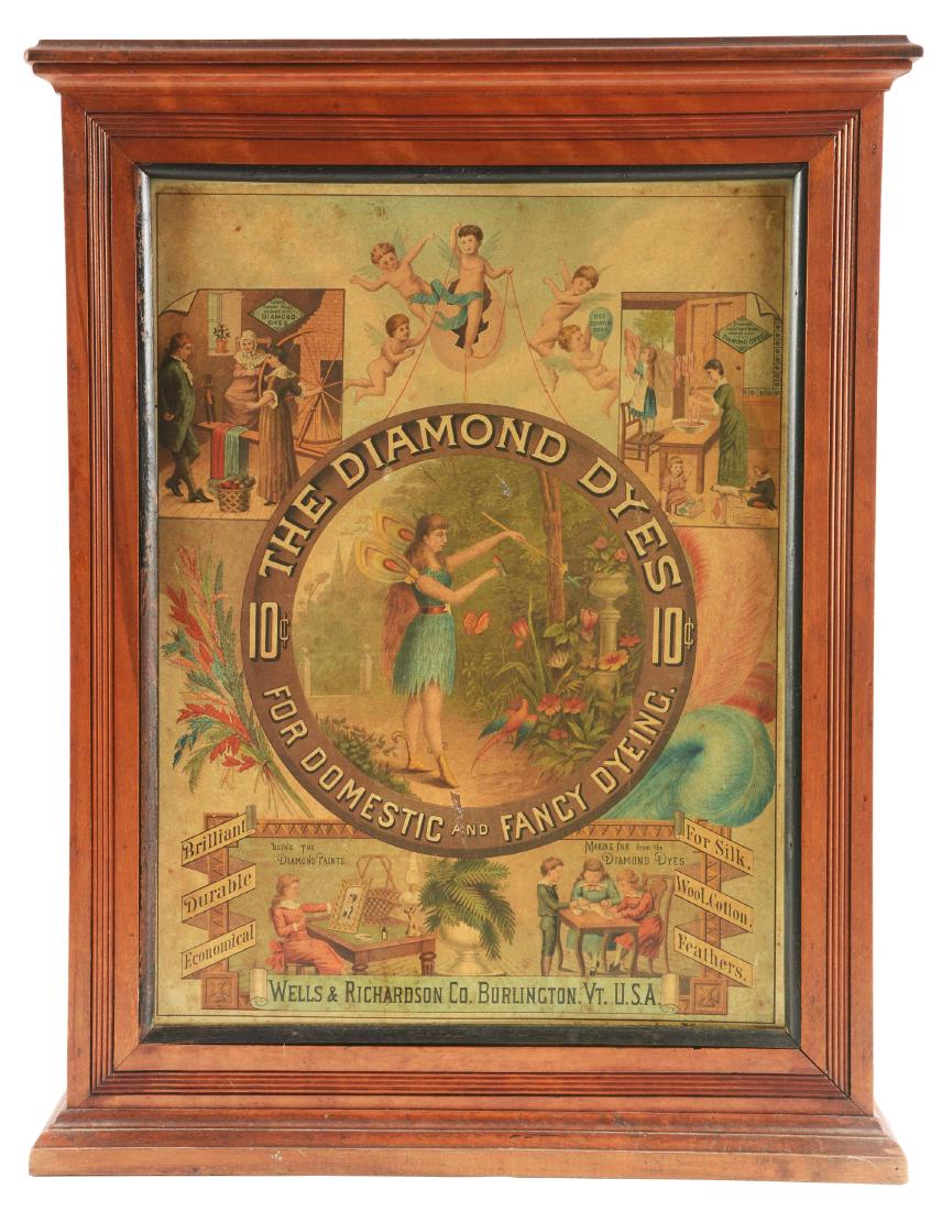 Diamond Dyes Advertising Display Case. (1 of 5)