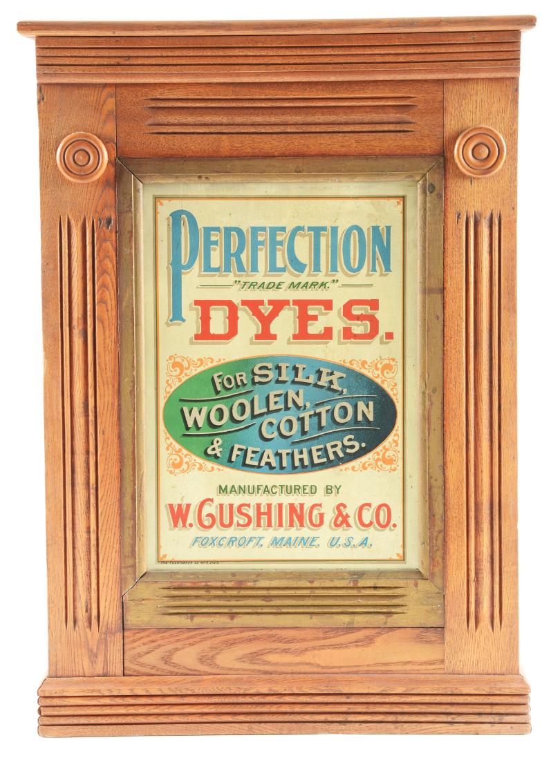 Perfection Dyes Country Store Advertising Cabinet. (1 of 5)