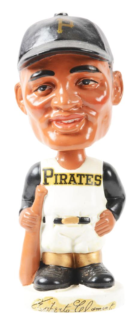 1962 White Round Base Roberto Clemente Character Bobble (1 of 2)