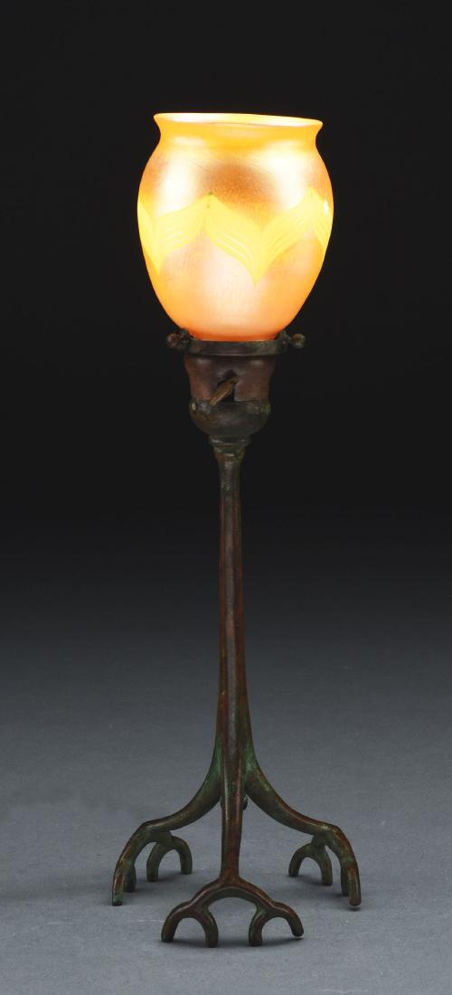 Tiffany Studios Root Candle Lamp.