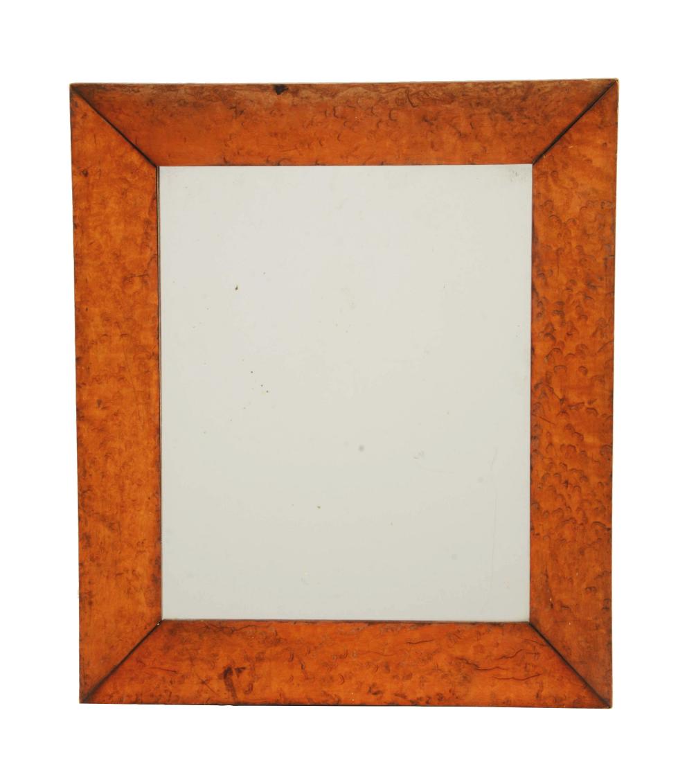 Lot of 6: Georgian Candlestand, Antique Mirrors &: Lot includes: 1) Second half 18th century, England. The circular top with an arrangement of walnut oyster veneers and contrasting string inlaid borders on a pine foundation raised on a baluster turned