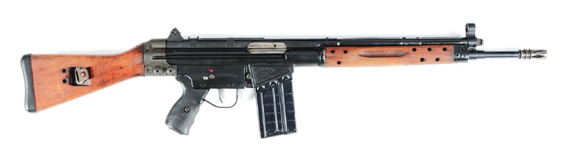 (M) Century Arms CETME Semi-Automatic Rifle.: Receivers made by Century Arms in the United States most other parts were used Spanish Cetme parts. Assembled and sold commercially. The Cetme a roller lug bolt designed rifle chambered for the .308 N