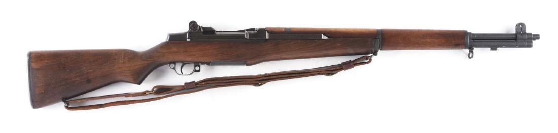 (C) US Springfield M1 Garand Semi-Automatic Rifle.: Springfield manufactured M1 Garand with a receiver made in May of 1943. "SA" marked barrel dated 10-50. Early style milled trigger guard with "SA" stamped trigger group and parts. Late style rear adju