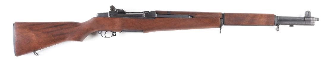 (M) Springfield M1 Garand Semi-Automatic Rifle.: New manufacture M1 Garand by Springfield Armory. Built to military specifications of the Garand rifle, this rifle has wood stock and parkerized metal parts. Comes with four clips and original box and 