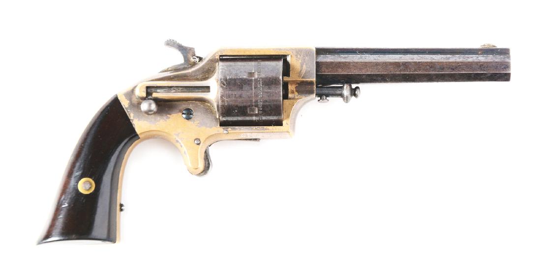 (A) Eagle Arms Company Front Loading Pocket Revolver: This little revolver was actually manufactured by Plant's Manufacturing Company of New Haven, Connecticut and were financed by Merwin & Bray of New York and carried various private maker marks such as