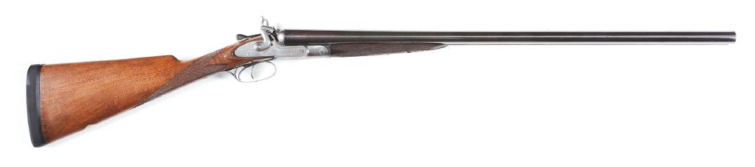 (A) James McCirrick & Sons of Kilmarnock 12 Bore Double: Interesting Double by a somewhat obscure maker, this gun features 28" Sleeved steel barrels with plain top rib that is engraved with makers name and a small burst of rose and scroll engraving. The gun