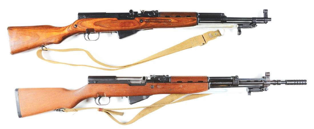 (C+M) Lot of 2: Russian SKS Semi-Automatic Rifle and: Lot consists of: One of the most recognizable rifles in the world, long assembled for the Soviet bloc countries, this military style semi-automatic sporting rifle is known throughout the world. Gun (A