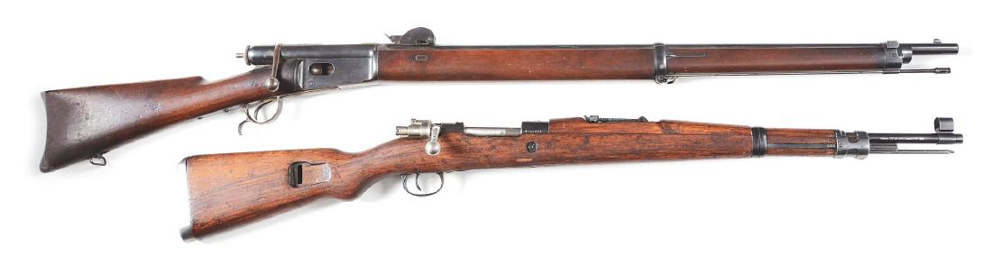 (C+A) Lot of 2: Yugoslavian Mauser M48 and Waffenfabrik: Lot consists of: Gun (A) Yugoslavian Mauser M48 which was the last Mauser rifle made at the Kragujevac facility. Serial number matches between bolt, frame, and stock. Renumbered floor plate. Has Yugos