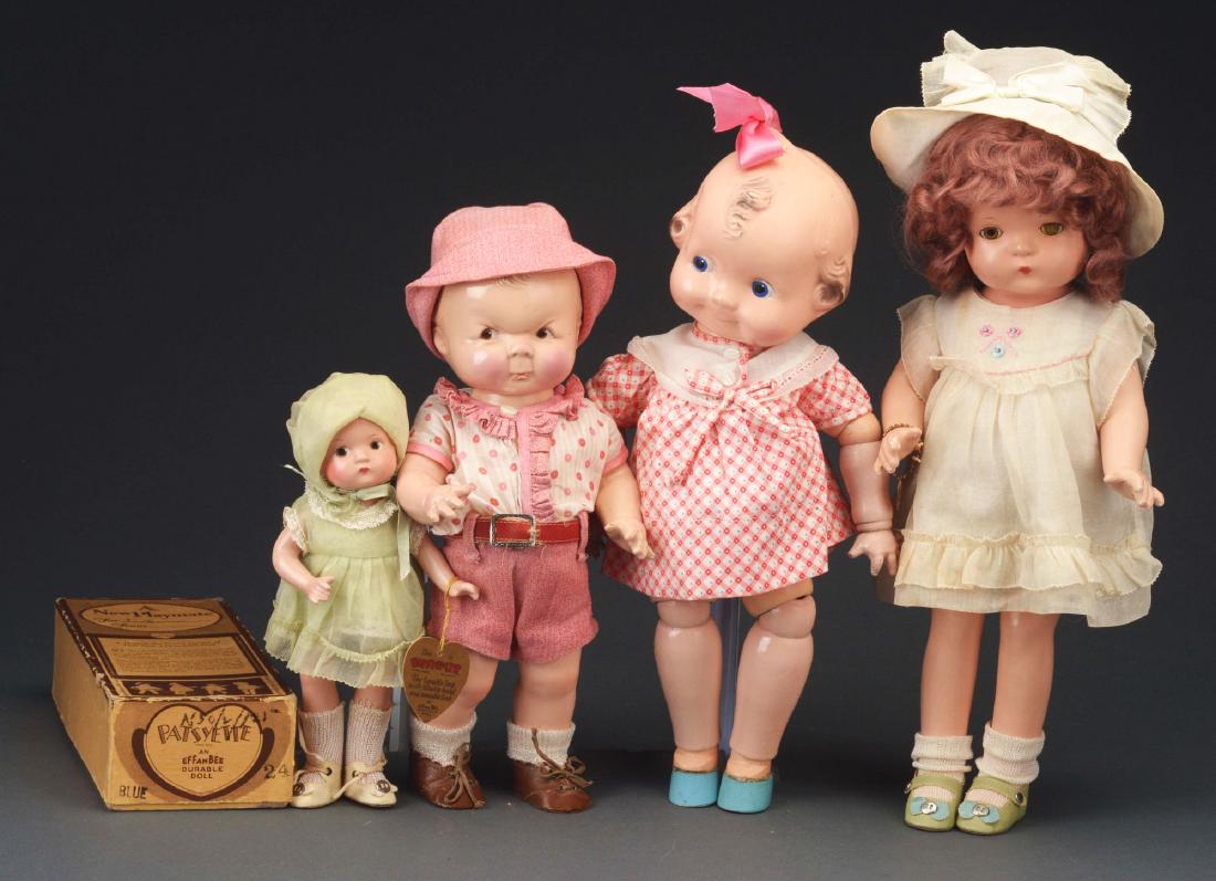 Lot of 4: American Composition Dolls. (1 of 5)