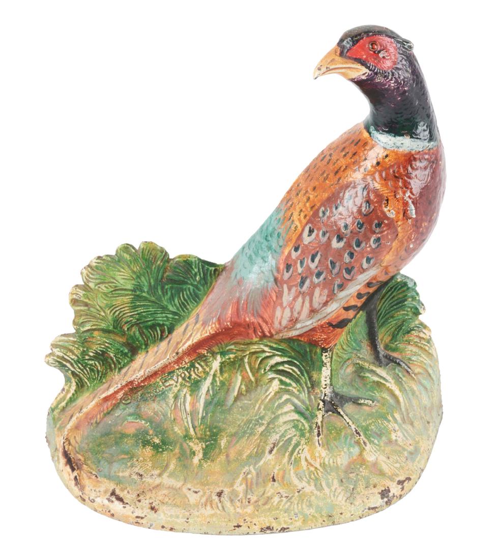 Cast Iron Pheasant Hubley Doorstop. (1 of 3)