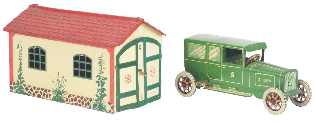 German Lehmann Tin Litho Wind Up Sedan Auto With Tin (1 of 2)