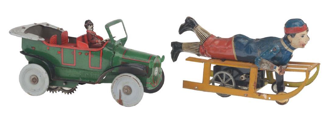 Lot Of 2: Tin Litho Wind Up German Transportation Toys. (1 of 2)