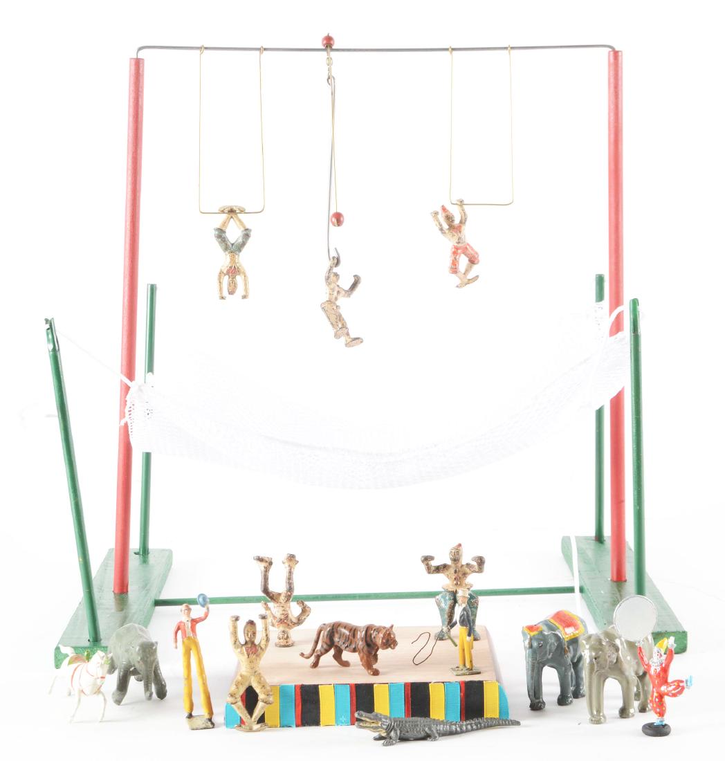 Lot Of 2: Gray Iron Circus Act & 50 Other Lead Circus (1 of 2)