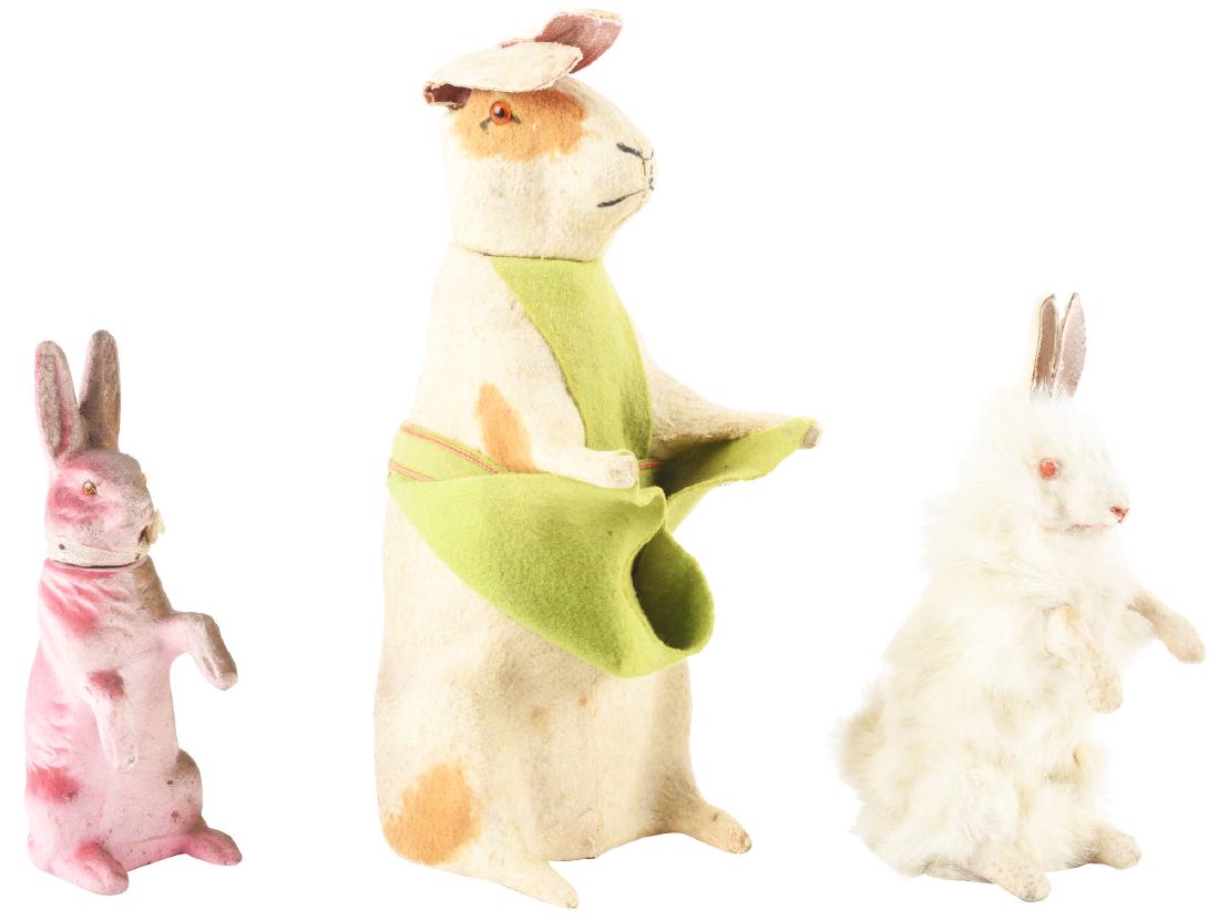 Lot of 3: Vintage Easter Rabbit Candy Containers. (1 of 2)