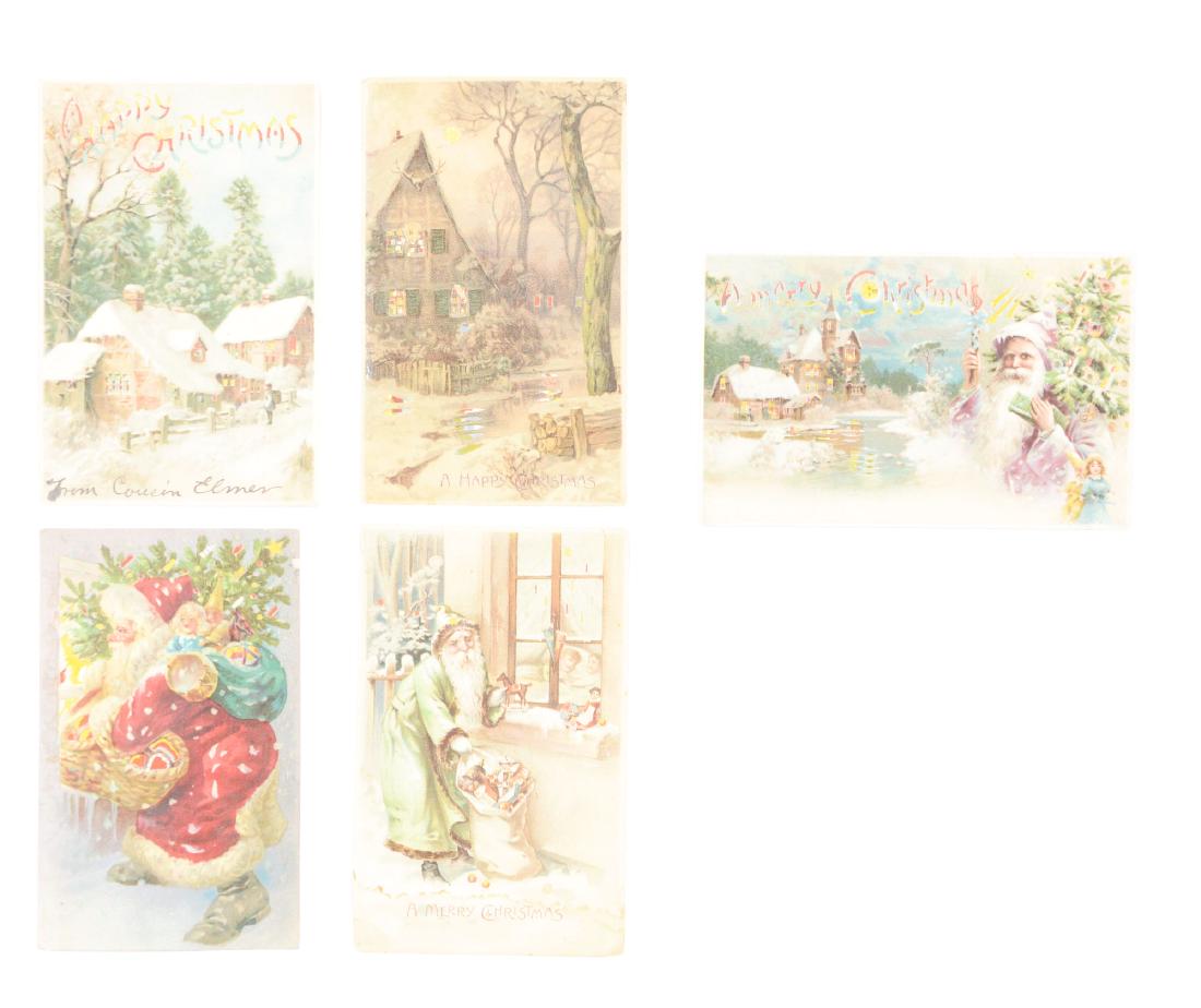 Lot of 5: Vintage Hold to the Light Christmas Post (1 of 1)