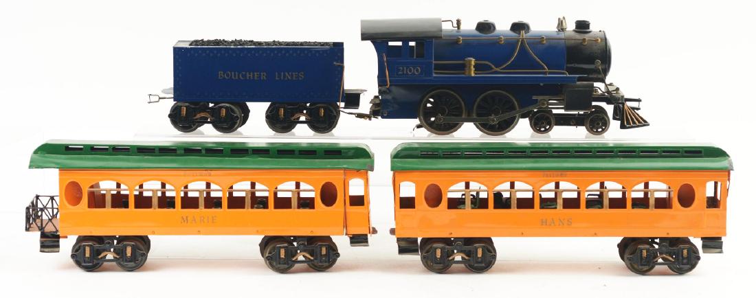 Lot Of 4: Boucher Passenger Train Set. (1 of 2)
