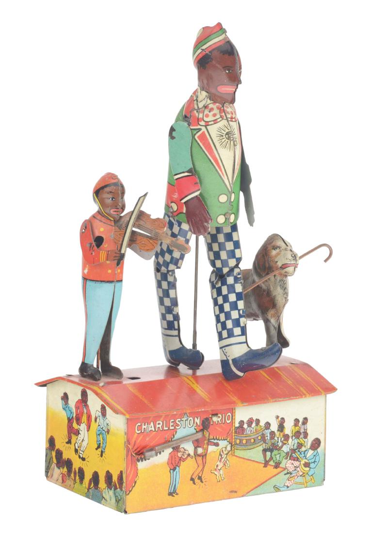 Marx Tin Litho Wind Up Charleston Trio Dancing Toy. (1 of 3)