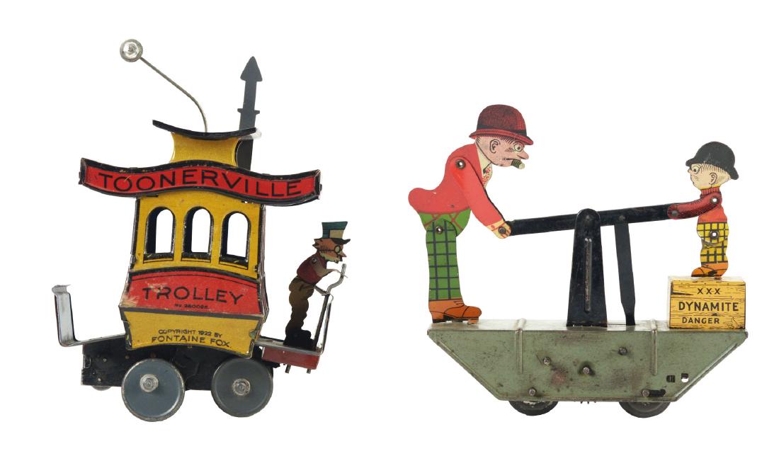 Lot Of 2: Tin Litho Comic Toys. (1 of 2)