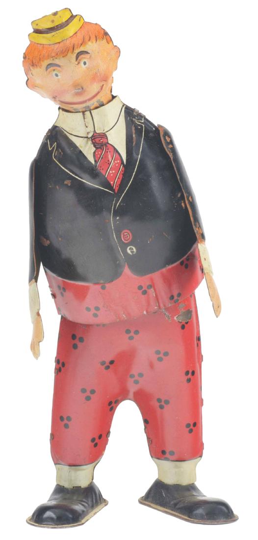 Strauss Tin Litho Wind Up Boob McNutt Character Walking (1 of 3)