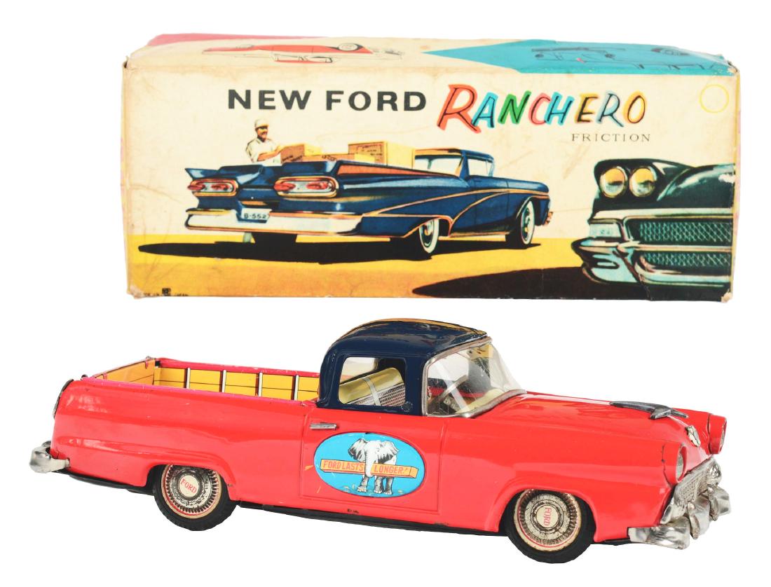 Tin Litho and Painted Friction Ford Ranchero. (1 of 10)