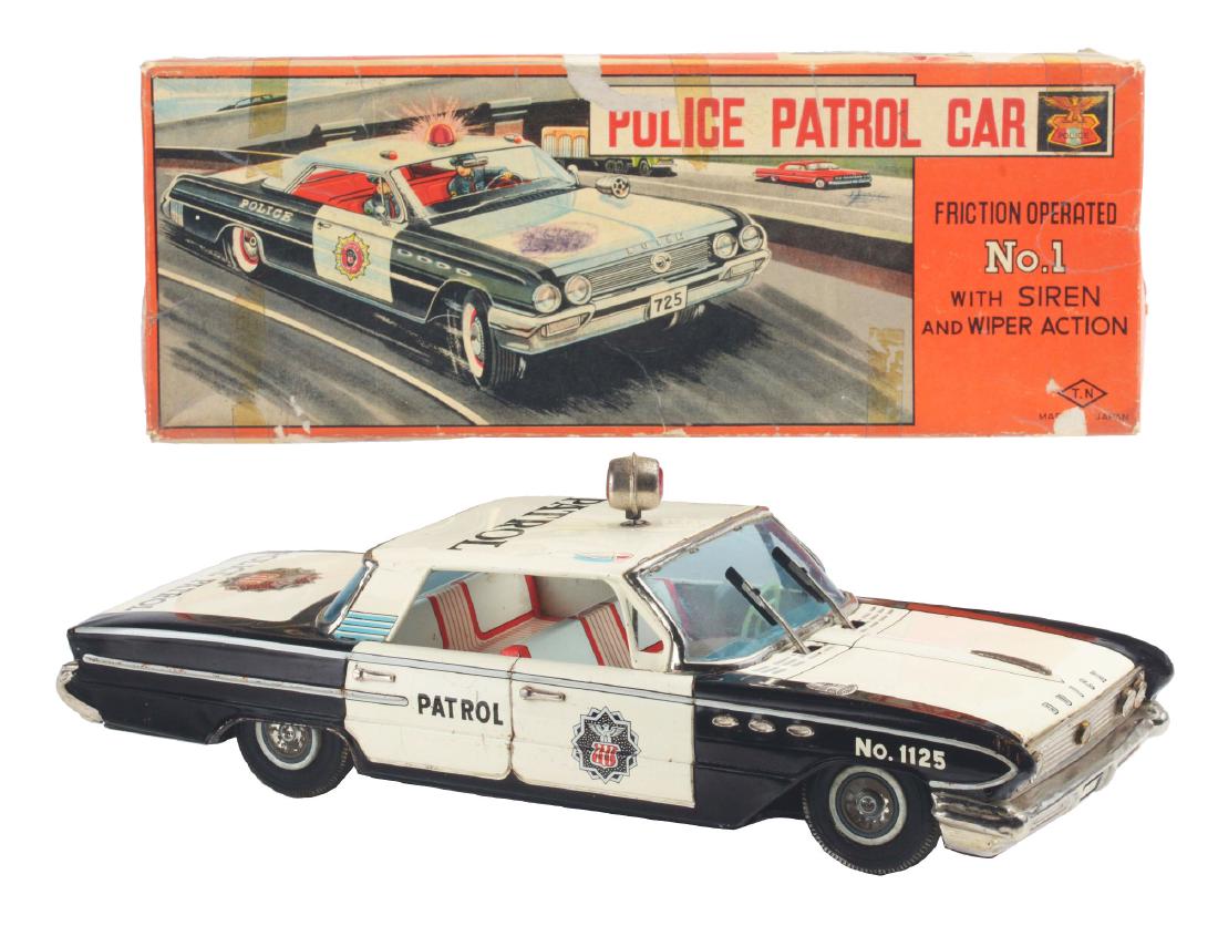 Tin Litho Friction 1961 Buick Patrol Car. (1 of 9)
