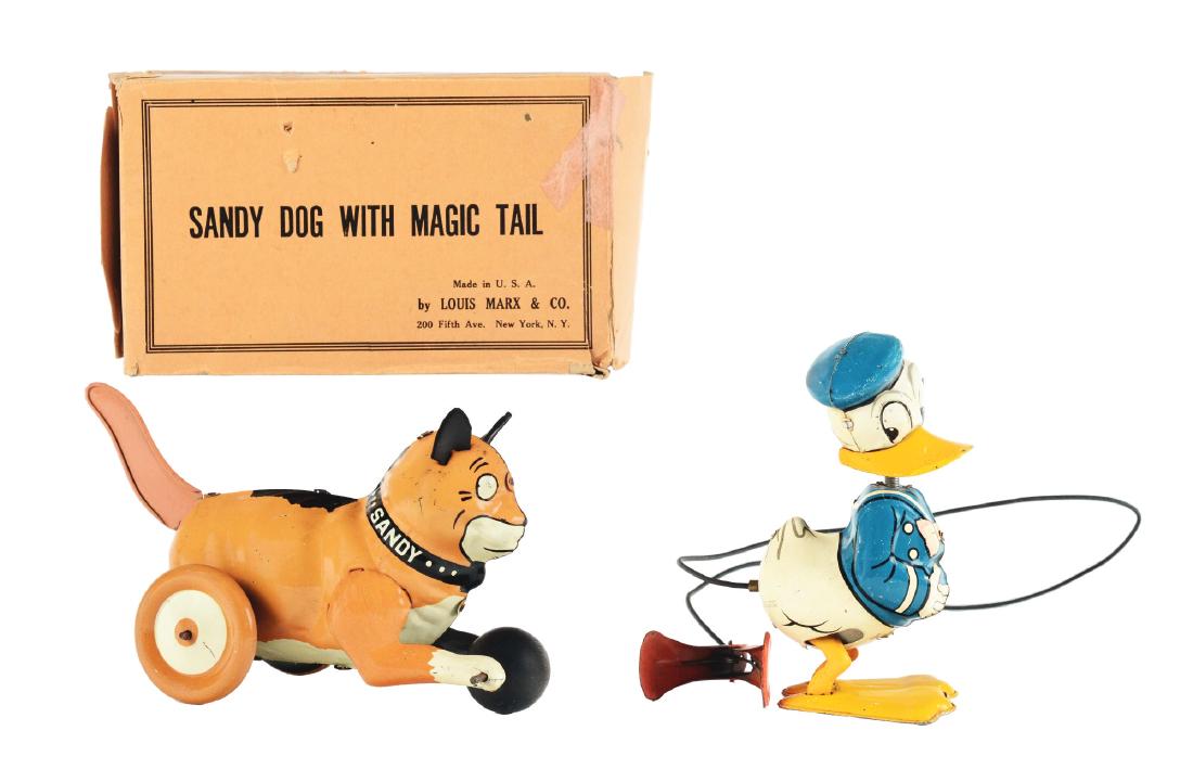 Lot of 2: Tin Litho Mechanical Character Toys. (1 of 2)