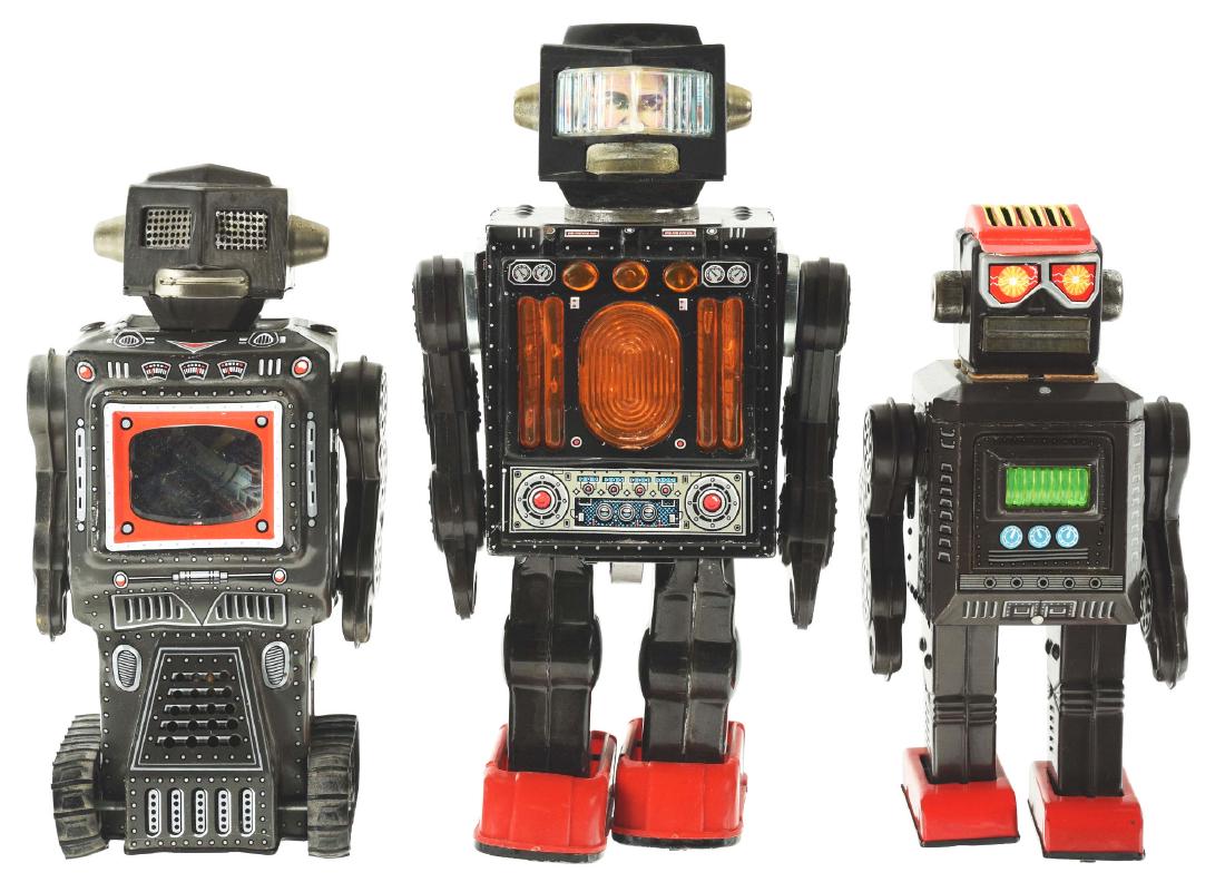 Lot Of 3: Japanese Tin Litho Hard To Find Horikawa (1 of 2)