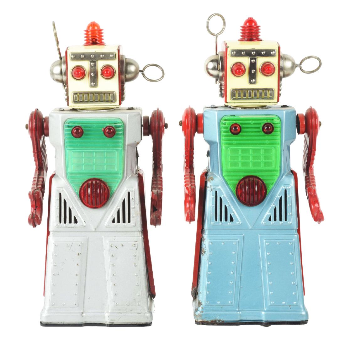 Lot of 2: Japanese Tin Litho Battery Operated Robot Man (1 of 2)
