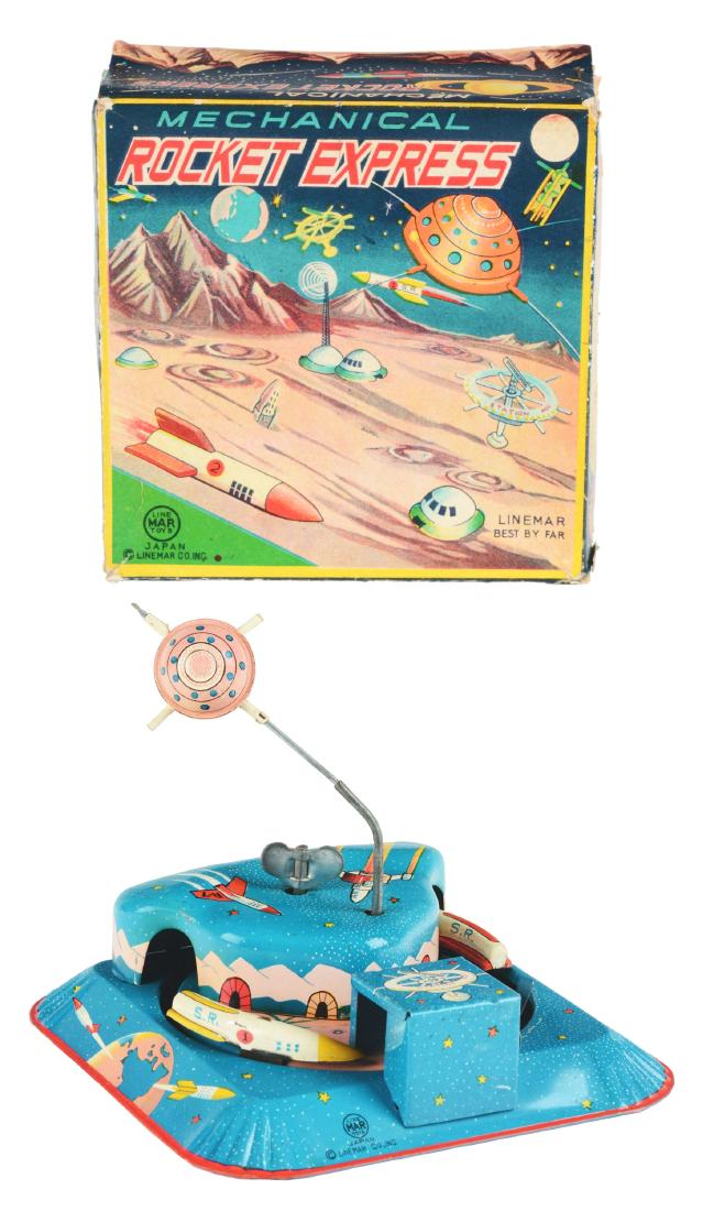 Tin Litho Wind Up Rocket Express. (1 of 5)
