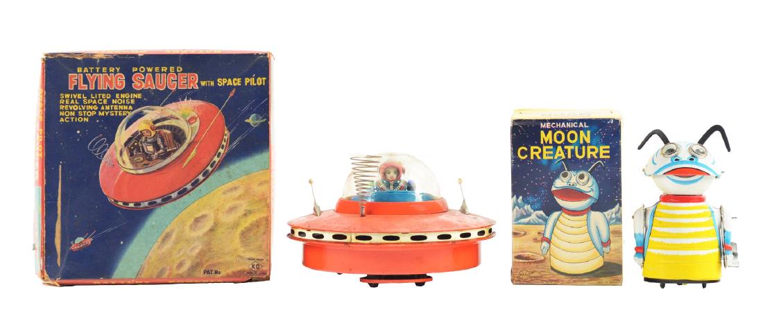 Lot of 2: Japanese Tin Litho Space Toys with Boxes. (1 of 1)