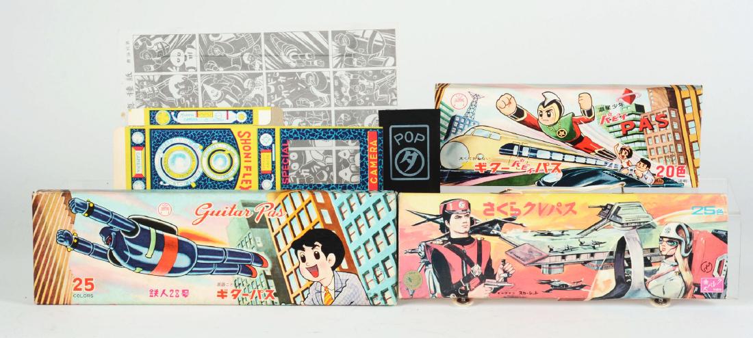 Lot of 4: Superhero Chalk Sets and Tetsujin Camera. (1 of 2)