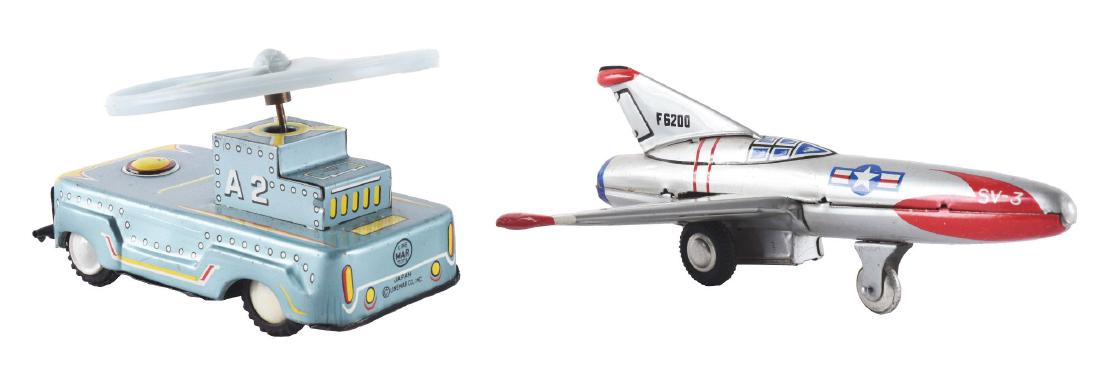 Lot of 2: Tin Litho Friction A2 Space Satellite (1 of 2)