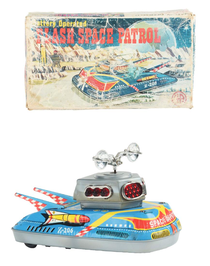 Tin Litho and Plastic Battery Operated Space Patrol (1 of 6)