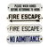 Lot of 4: Fire Escape, Please Wash Hands & No