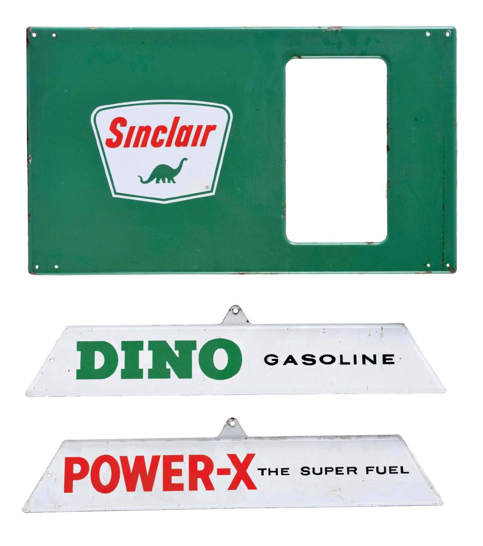 Lot Of 3: Sinclair Gasoline Porcelain Signs. (1 of 1)