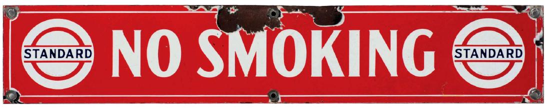 Standard Gasoline & Motor Oil No Smoking Porcelain (1 of 2)