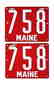 Lot of 2: Maine License Plates and Original Photo
