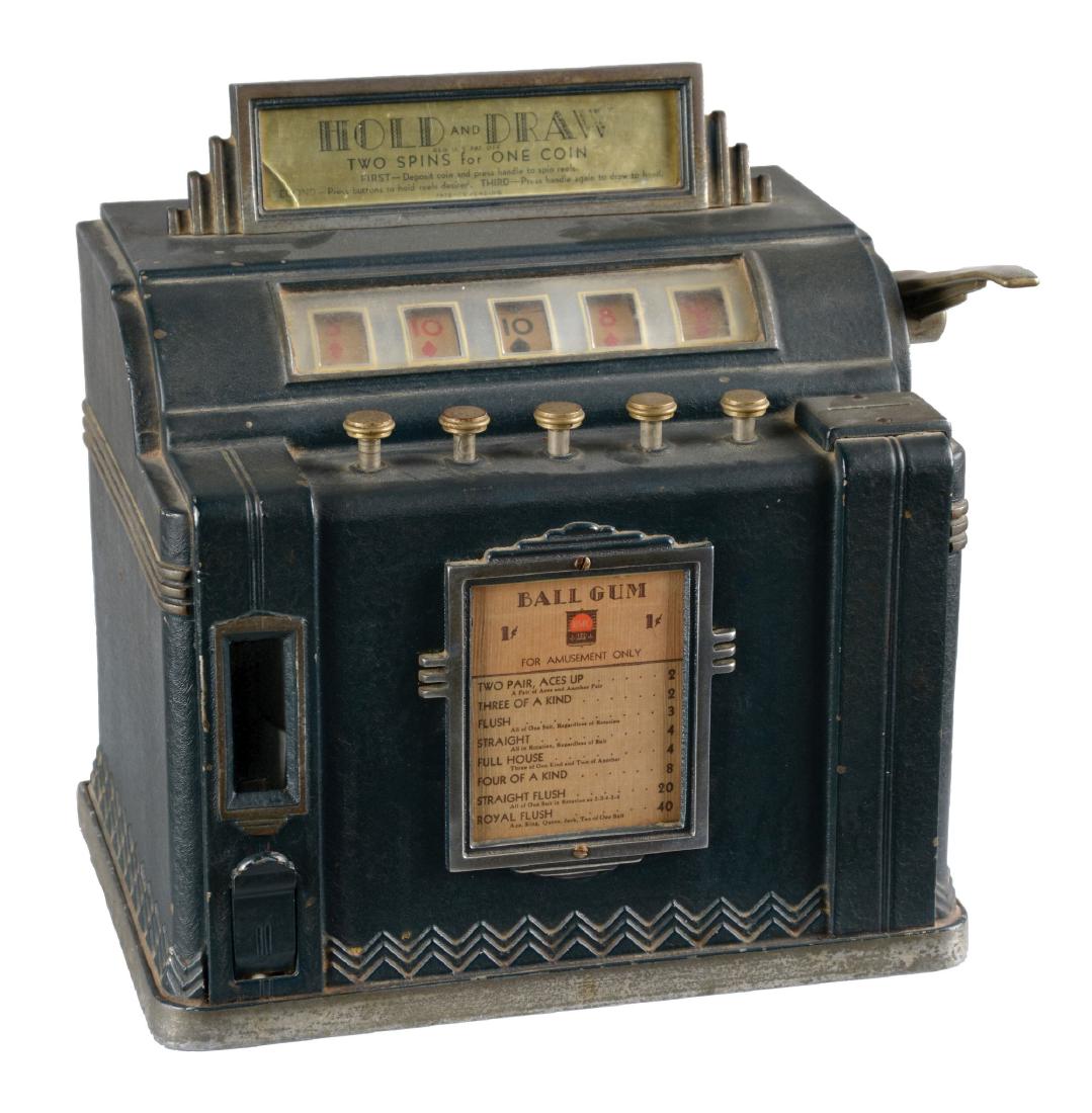 1¢ Rock-Ola Mfg. Co. Hold And Draw Trade Stimulator. (1 of 5)