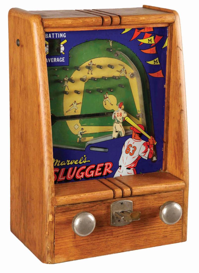 1¢ Marvel Mfg. Co. Slugger Arcade Game. (1 of 4)