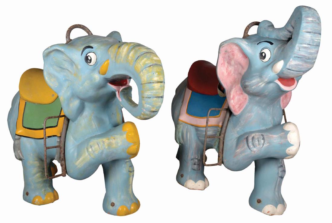 Lot of 2: Carousel Elephants. (1 of 4)