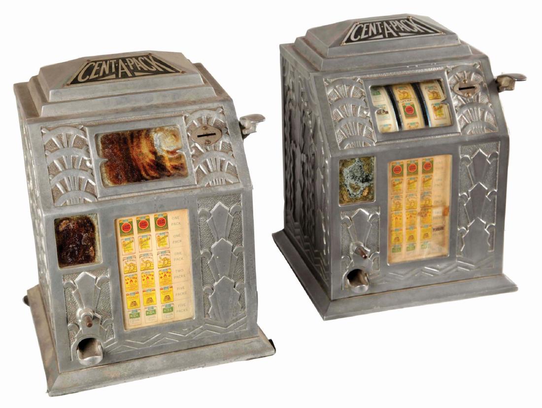 **Lot Of 2: 1¢ Buckley Mfg. Co. Cent-A-Pack Trade (1 of 4)