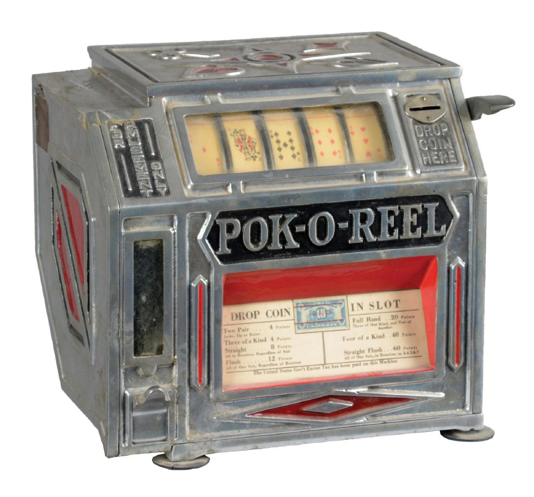 **5¢ Groetchen Tool & Mfg. Co. Pok-O-Reel Gum Vendor (1 of 5)