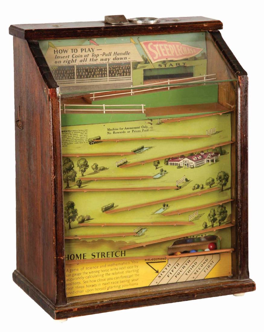 1¢ Keeeny & Sons, Inc. Steeplechase Arcade Game. (1 of 5)