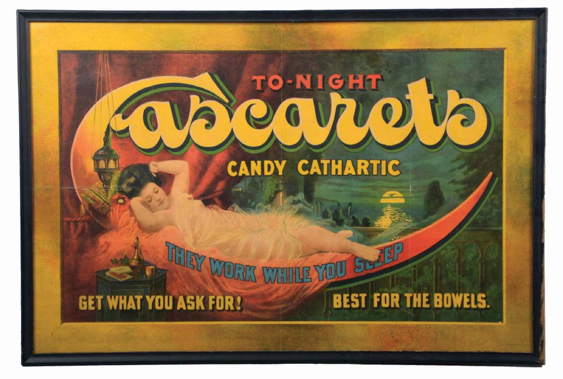 Cascarets Candy Cathartic Advertising Poster. (1 of 2)