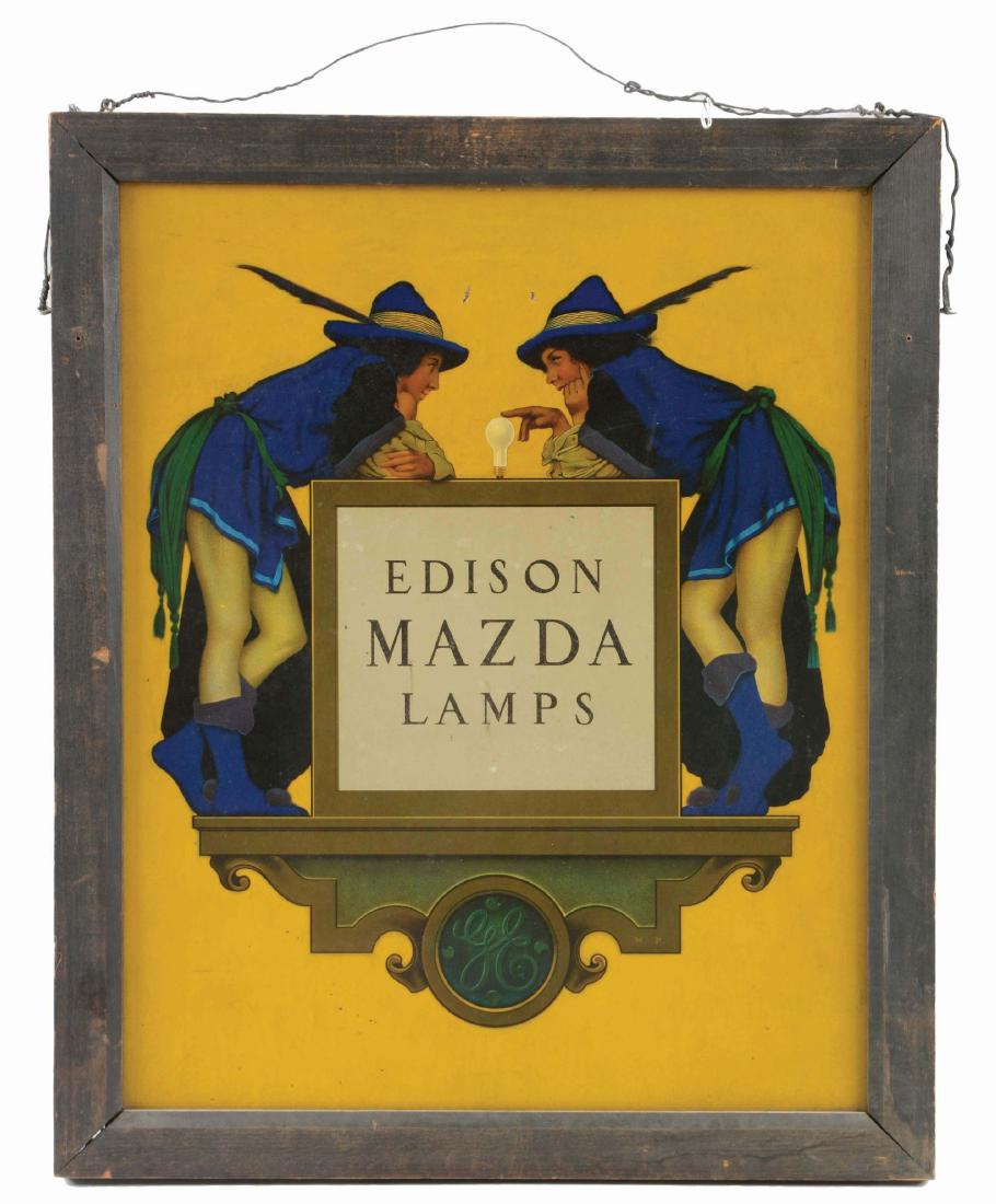 Edison Mazda Lamps Advertising Sign By Maxfield (1 of 2)