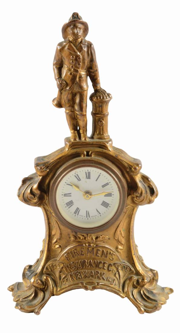 Antique Firemen's Insurance Clock. (1 of 2)