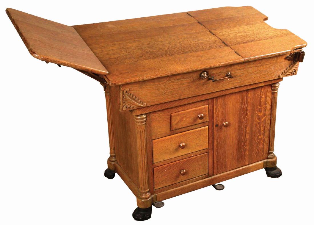 W. D. Allison Oak Physician's Table. (1 of 5)