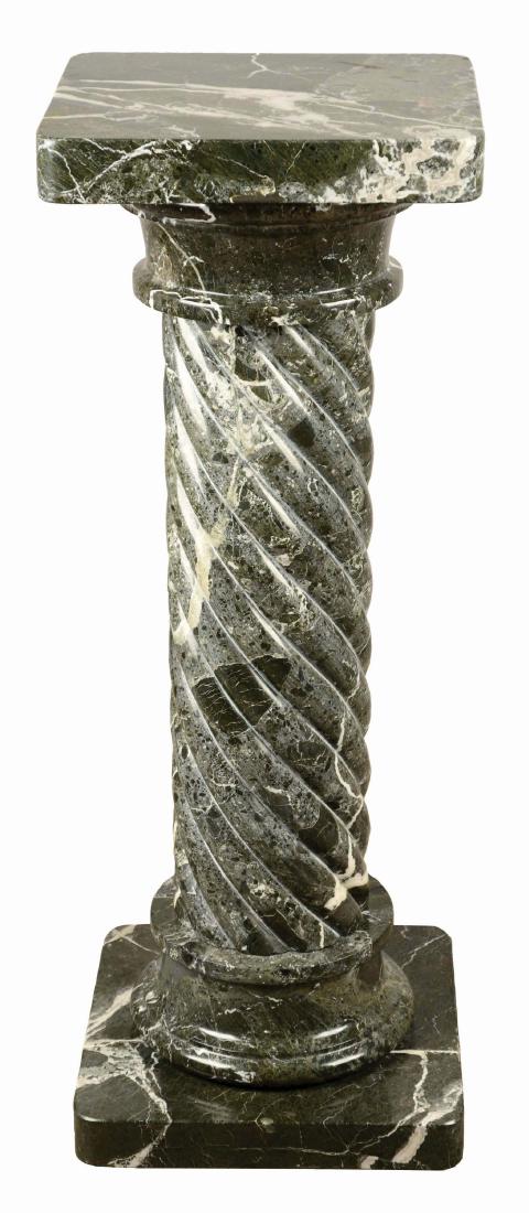 Gray Marble Pedestal Stand. (1 of 4)