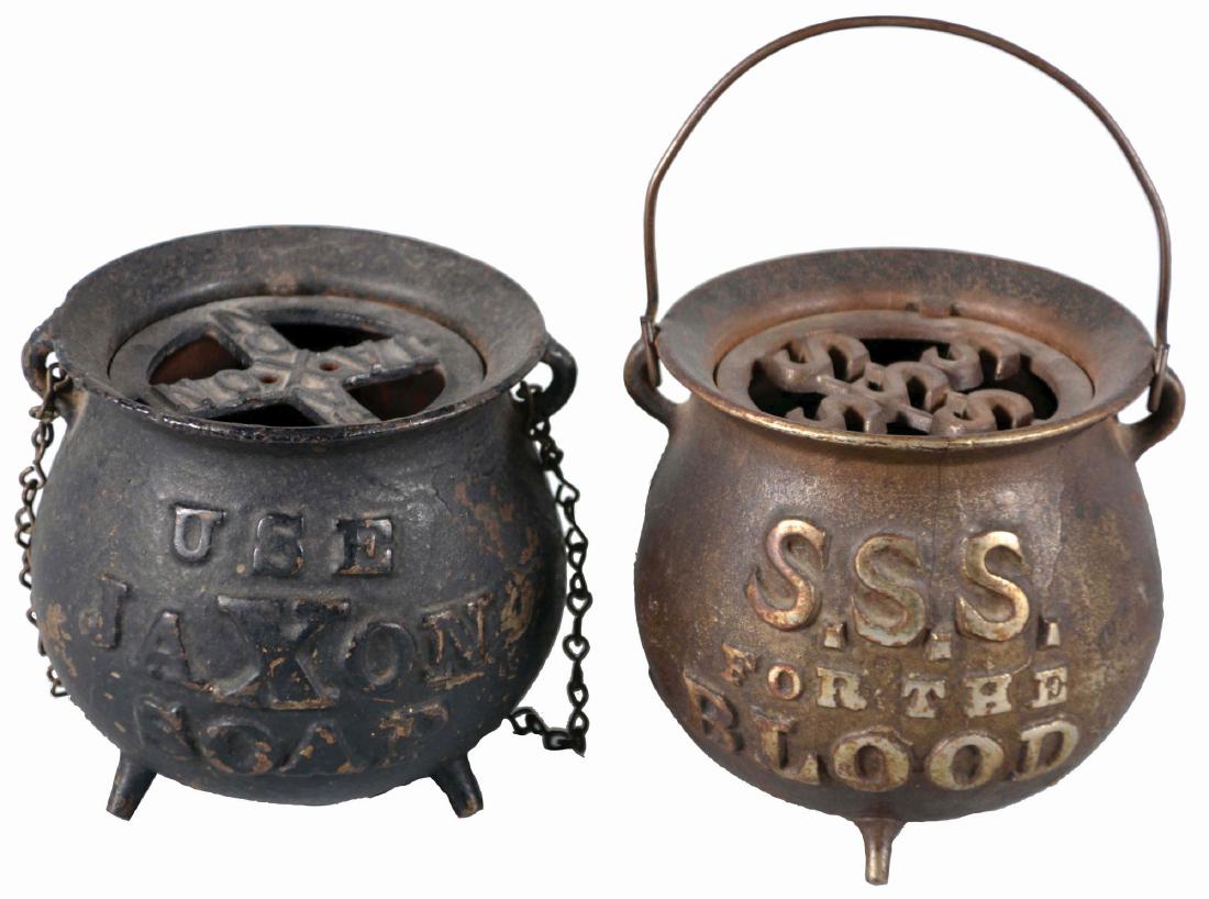 Lot Of 2: Cast Iron String Holders. (1 of 5)