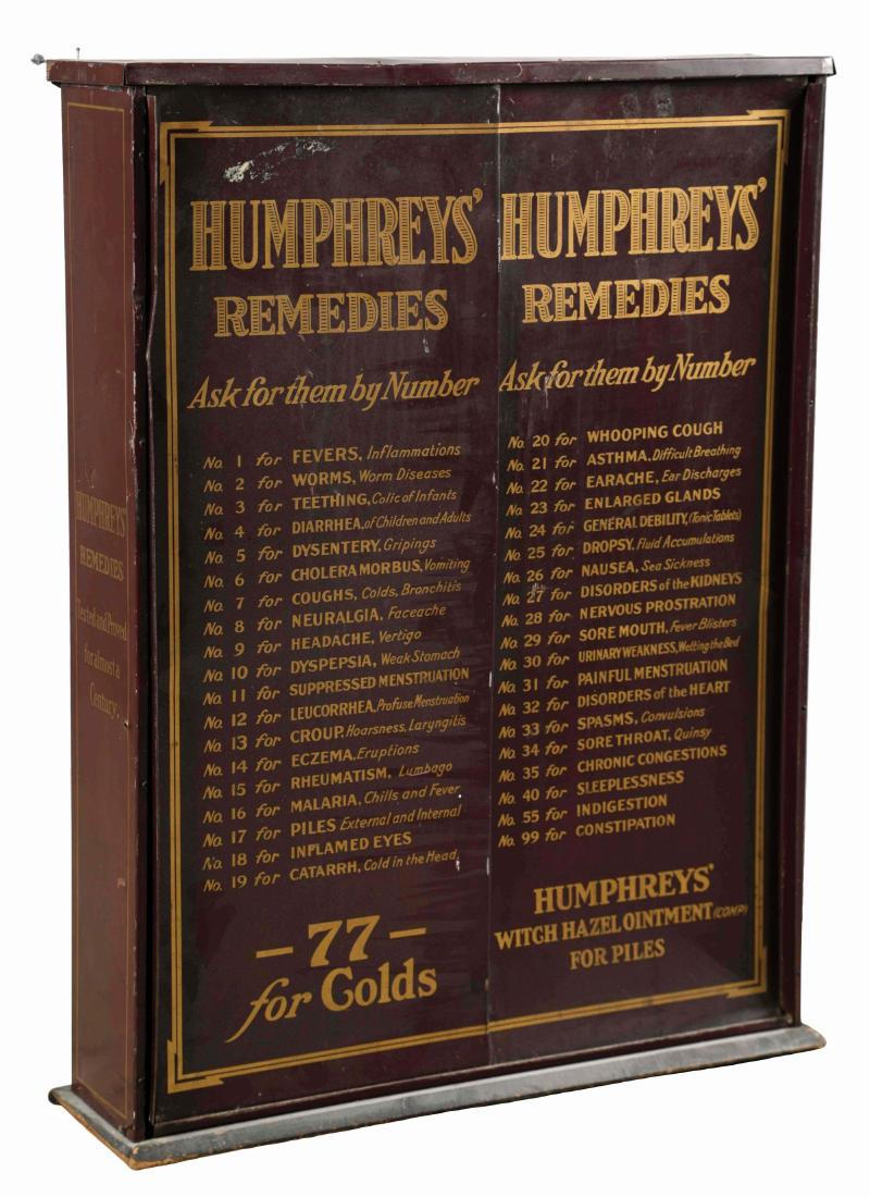Humphreys' Remedies Display Cabinet. (1 of 4)